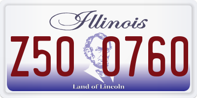 IL license plate Z500760