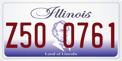 IL license plate Z500761