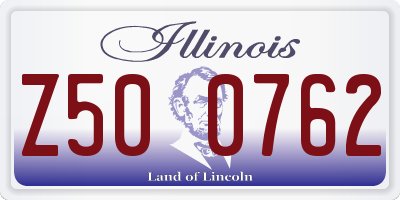 IL license plate Z500762