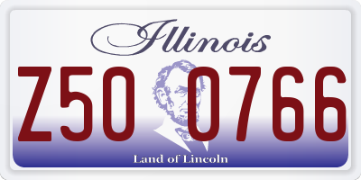 IL license plate Z500766