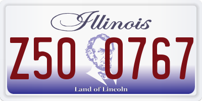 IL license plate Z500767