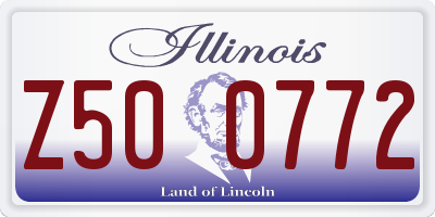 IL license plate Z500772
