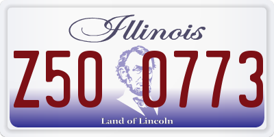 IL license plate Z500773