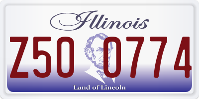 IL license plate Z500774