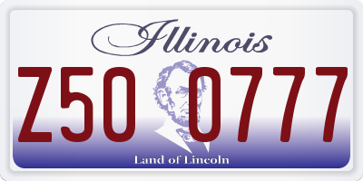 IL license plate Z500777