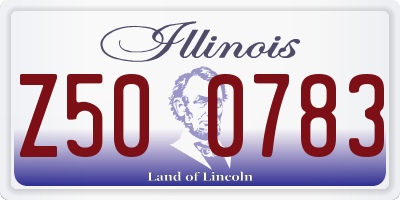 IL license plate Z500783