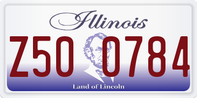 IL license plate Z500784