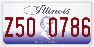 IL license plate Z500786