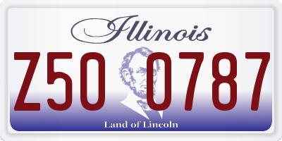 IL license plate Z500787
