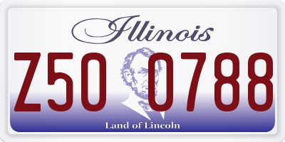 IL license plate Z500788