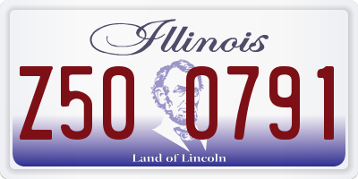 IL license plate Z500791