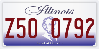 IL license plate Z500792