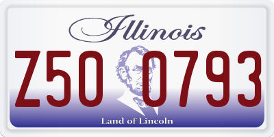 IL license plate Z500793