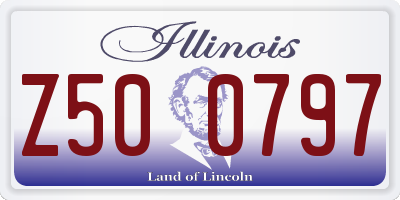 IL license plate Z500797