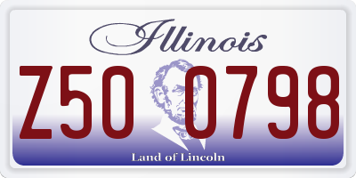 IL license plate Z500798