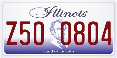 IL license plate Z500804