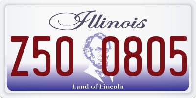 IL license plate Z500805