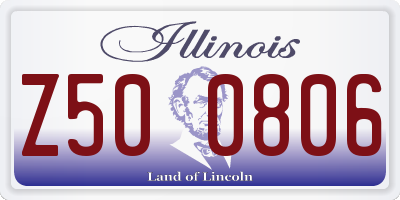 IL license plate Z500806