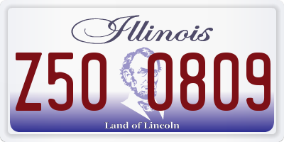 IL license plate Z500809