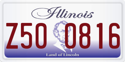IL license plate Z500816