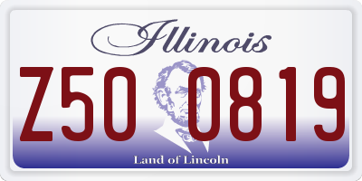 IL license plate Z500819