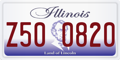 IL license plate Z500820