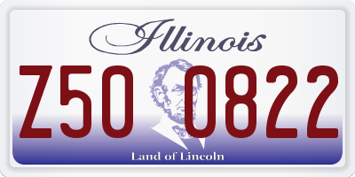 IL license plate Z500822