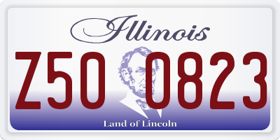 IL license plate Z500823