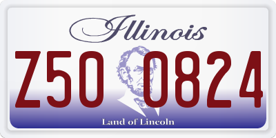 IL license plate Z500824