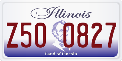 IL license plate Z500827
