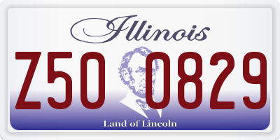 IL license plate Z500829