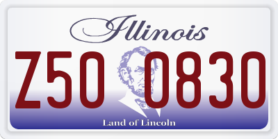 IL license plate Z500830
