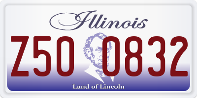 IL license plate Z500832