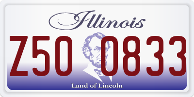 IL license plate Z500833