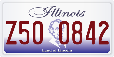 IL license plate Z500842