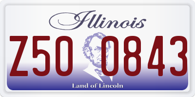 IL license plate Z500843
