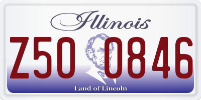 IL license plate Z500846