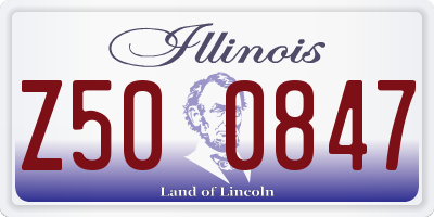 IL license plate Z500847