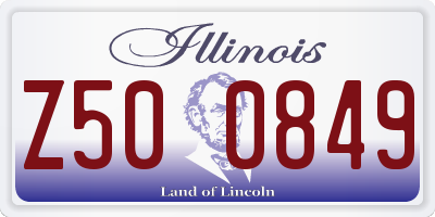 IL license plate Z500849