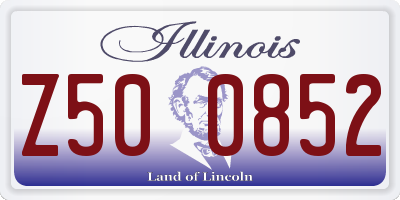 IL license plate Z500852