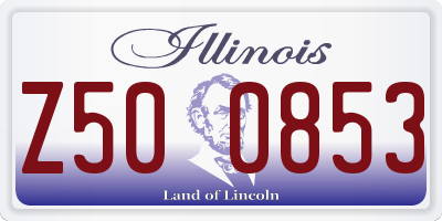 IL license plate Z500853