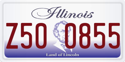 IL license plate Z500855