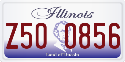 IL license plate Z500856