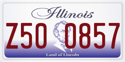 IL license plate Z500857