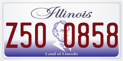 IL license plate Z500858