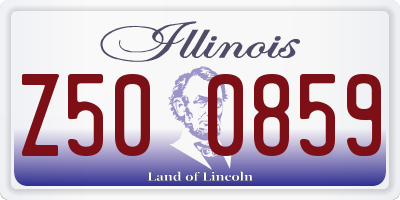 IL license plate Z500859