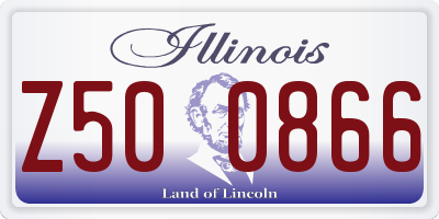 IL license plate Z500866