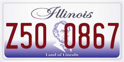 IL license plate Z500867