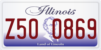 IL license plate Z500869