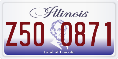 IL license plate Z500871